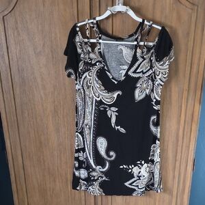 Lascana, Off Shoulder Short Sleeved Tunic, Size US 12/14